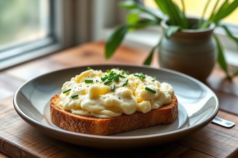 Cottage Cheese Scramble Toast