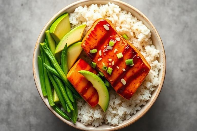 Salmon Teriyaki Bowl