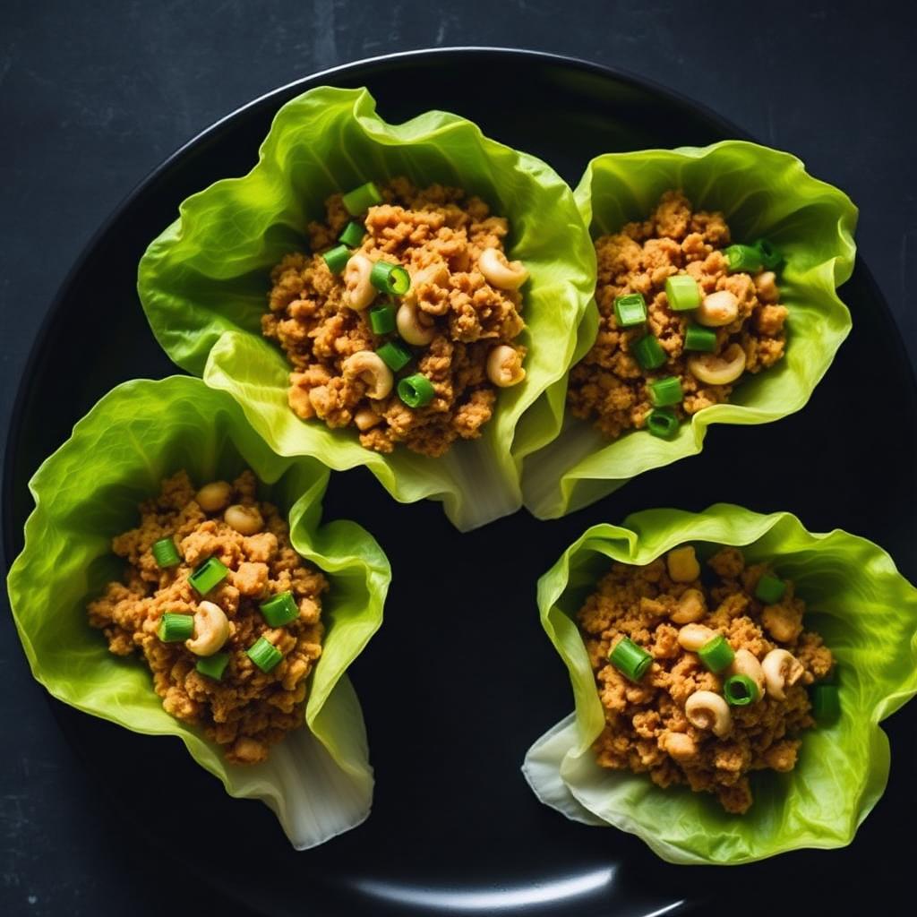 Garlic Ginger Turkey Lettuce Wraps