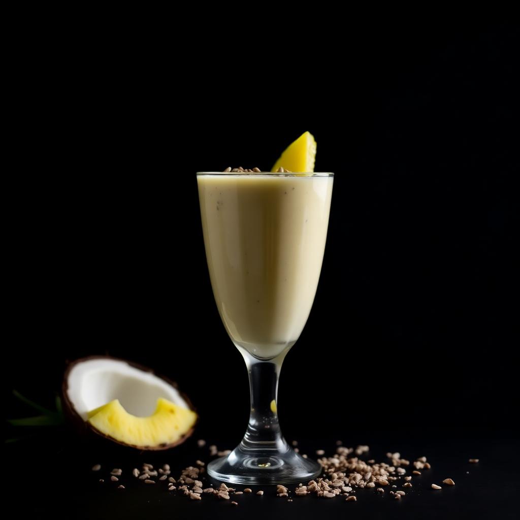 Creamy Coconut Pineapple Chia Smoothie