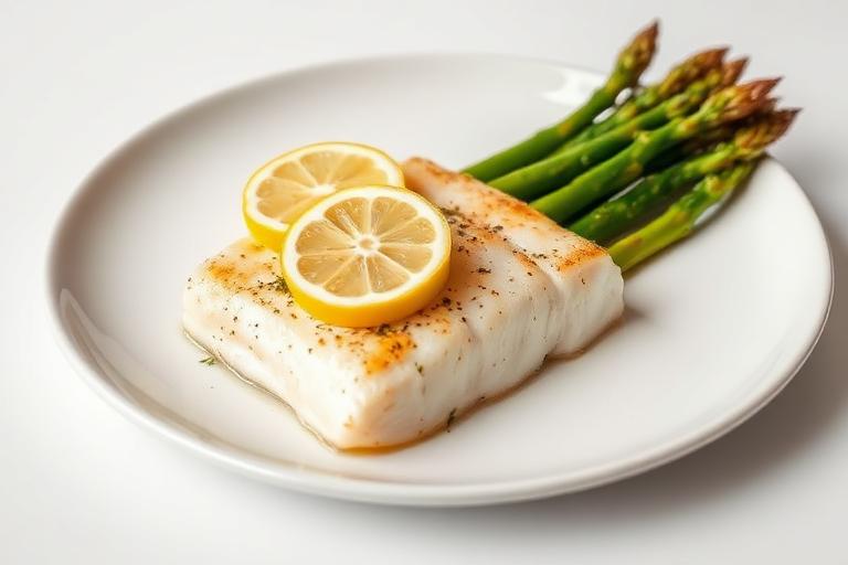 Cod with Lemon Asparagus