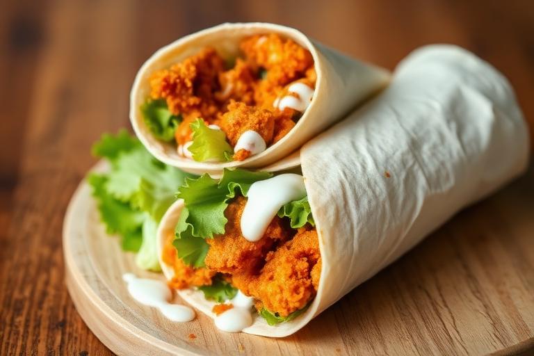 Seitan Buffalo Wrap