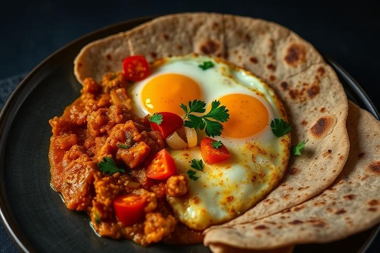 Egg Bhurji with Roti