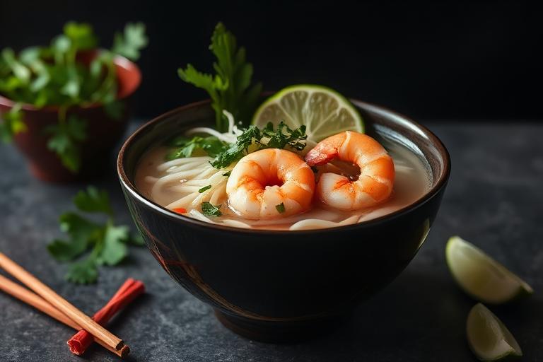 Vietnamese Shrimp Pho-Inspired Bowl