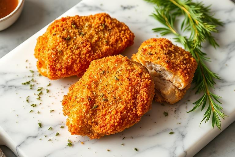 Crispy Parmesan Chicken Thighs