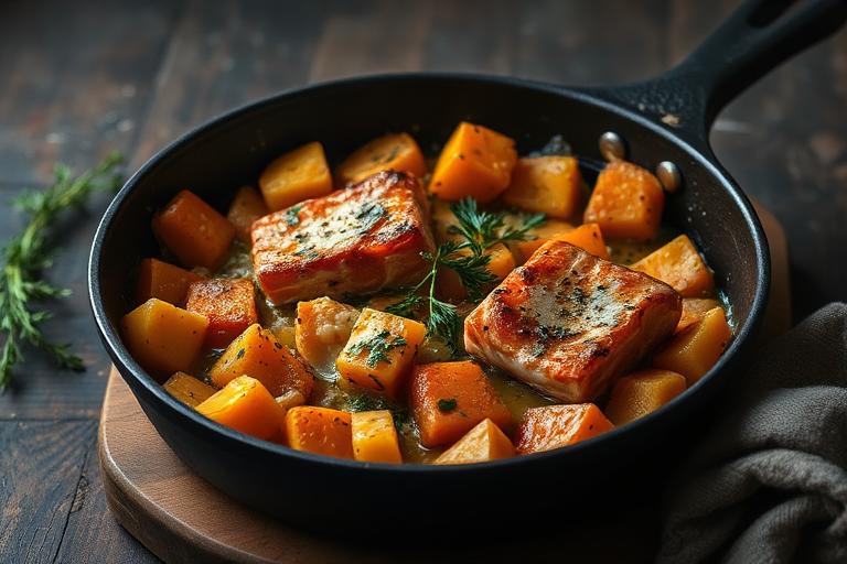 Sweet Potato Salmon Hash