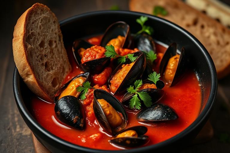 Spicy Mussels Marinara