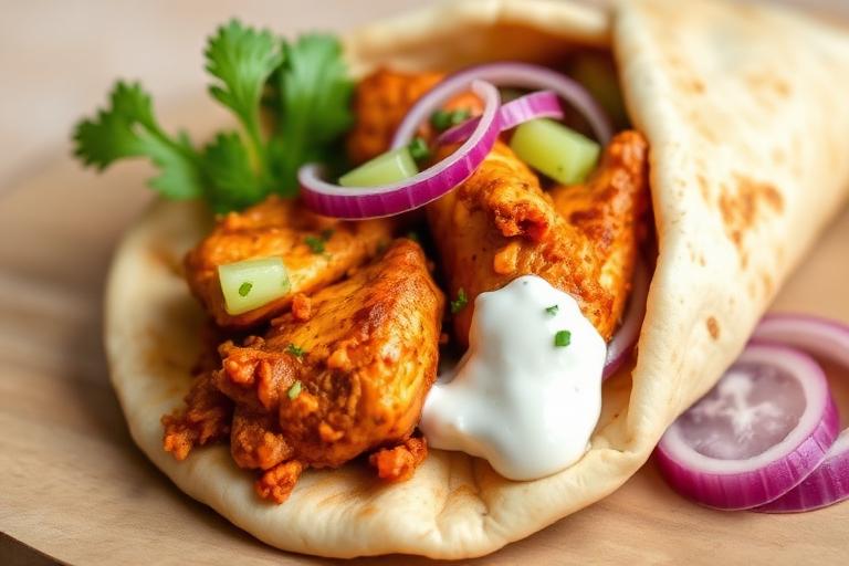 Harissa Chicken Pita